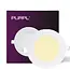 PURPL LED Downlight - 6W - ø120 mm - 3000K Warm White - IP40 - Recessed - Round - White