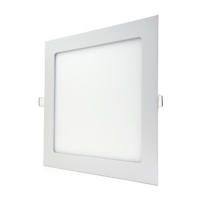 PURPL LED Downlight - 18W - 225x225mm - 3000K Warm White - IP44 - Recessed - Square - White