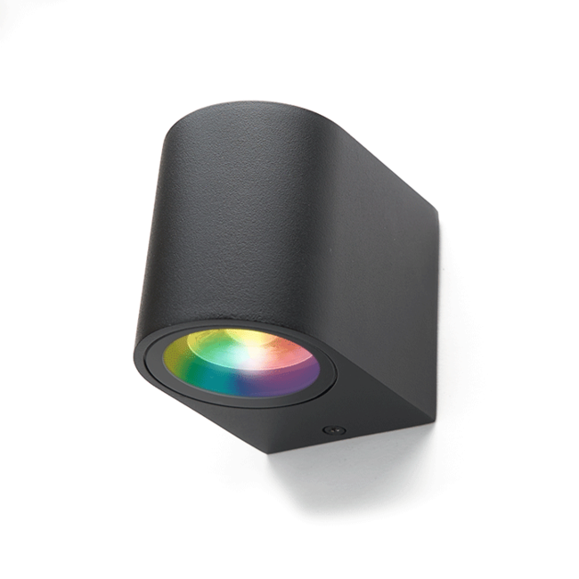 PURPL LED GU10 Wall Spot D-shape Black