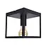 PURPL Square Ceiling Lamp | Black | Incl. E27 bulb - 4W - 2400K | Dimmable | E27 fitting | Industrial design