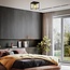 PURPL Square Ceiling Lamp | Black | Incl. E27 bulb - 4W - 2400K | Dimmable | E27 fitting | Industrial design