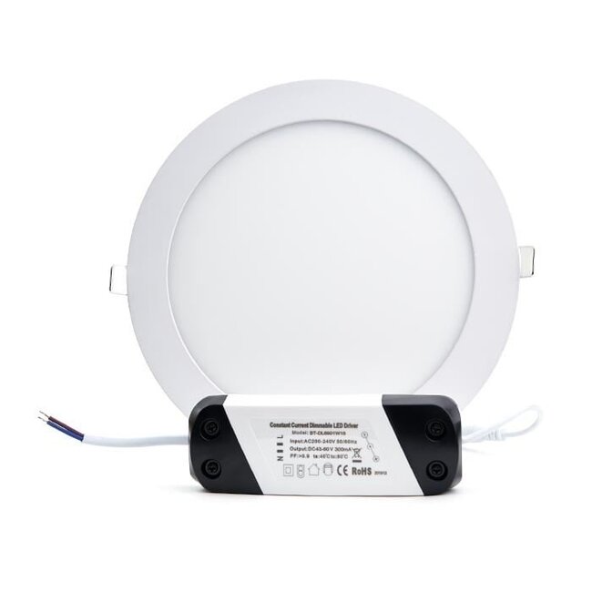 PURPL LED Downlight - 18W - ø225 mm - 3000K Warm White - IP40 - Recessed - Round - White