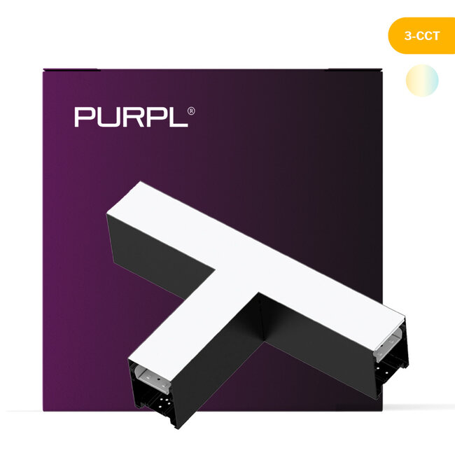 PURPL LED linear luminaire CCT | T-shape | 15W | 3CCT (3000K | 4000K | 5700K) - Dimmable