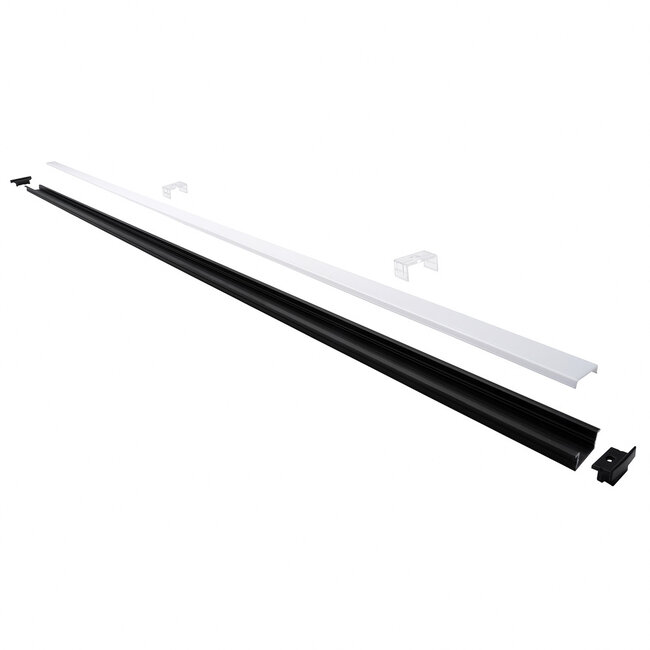 PURPL LED Strip Frame Opaal Black 1,5m afdekkap - 30x10mm - Recessed