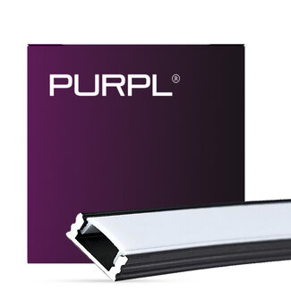 PURPL LED Strip Frame Black Aluminium 1,5m - 17,5x7mm - Surface-mounted