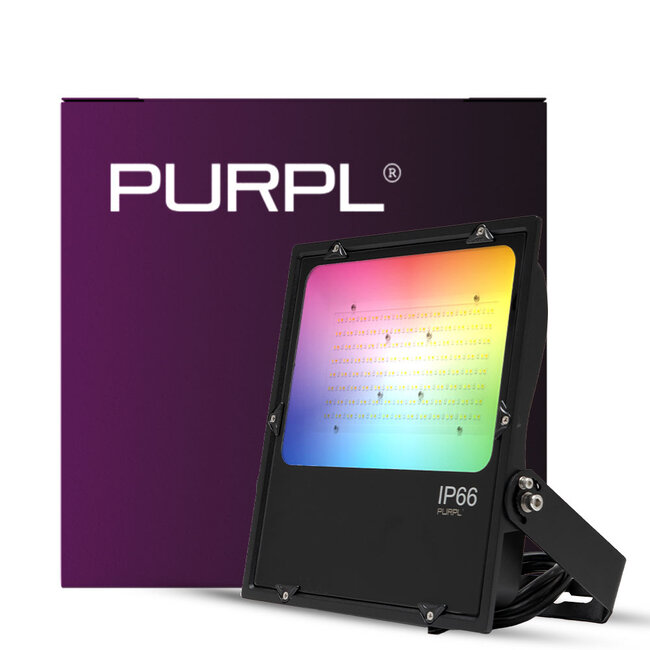 PURPL LED Floodlight - 100W - 12000 lm - RGB+CCT - 2.4 GHz - IP66 - IK08 - Dimmable - FUTT07