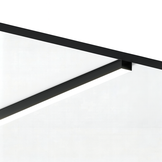 PURPL LED Strip Frame Aluminium Black 1,5m - 20x20mm - Surface-mounted