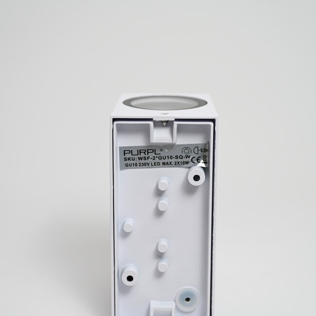 PURPL PURPL LED Double GU10 wall light fixture IP44 White
