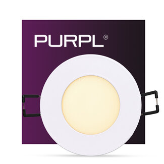 PURPL LED Downlight - 3W - ø85 mm - 3000K Warm White - IP40 - Recessed - Round - White