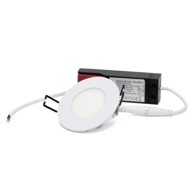PURPL LED Downlight - 3W - ø85 mm - 6000K Cold White - IP40 - Recessed - Round - White