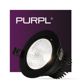 PURPL LED Recessed Spotlight - 5W - 4000K - Ø85 mm - Dimmable - IP40 - Tiltable - Round - Black