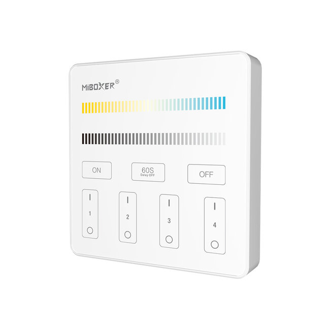 MiBoxer/Mi-Light Wall control - CCT - 4-zone - White - Battery