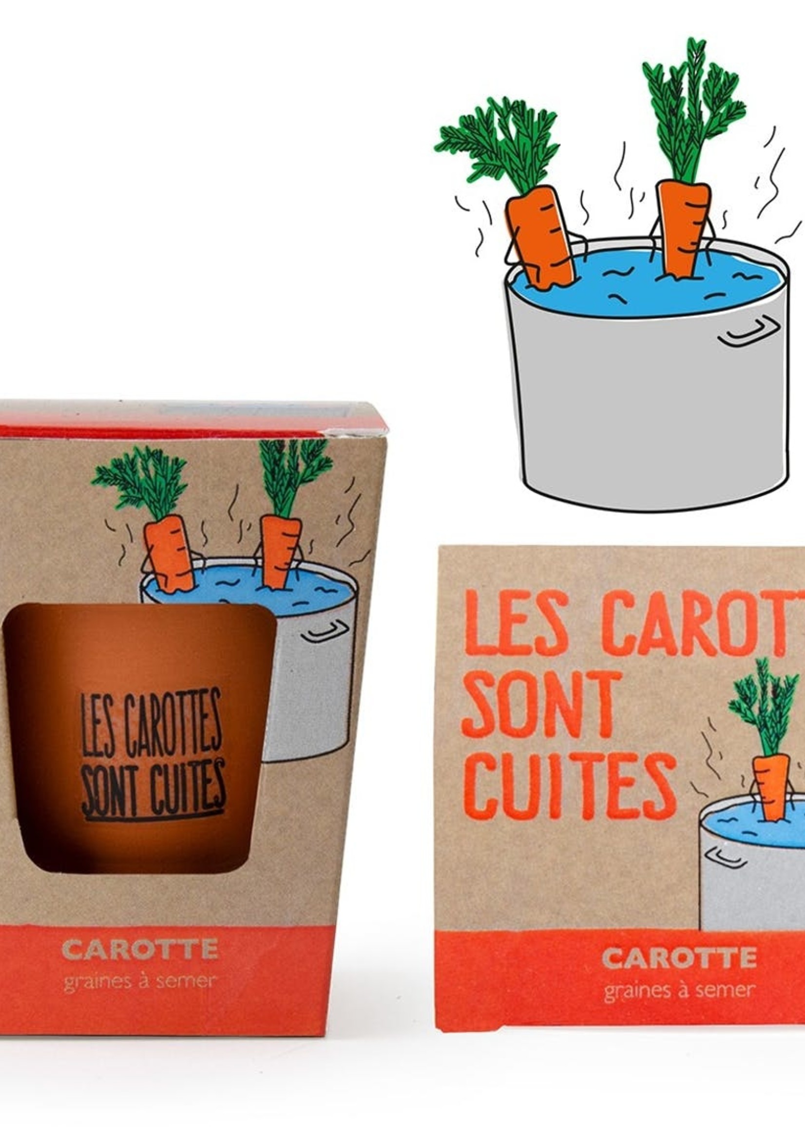 Radis et Capucine Kit message "Les carottes sont cuites " Carottes