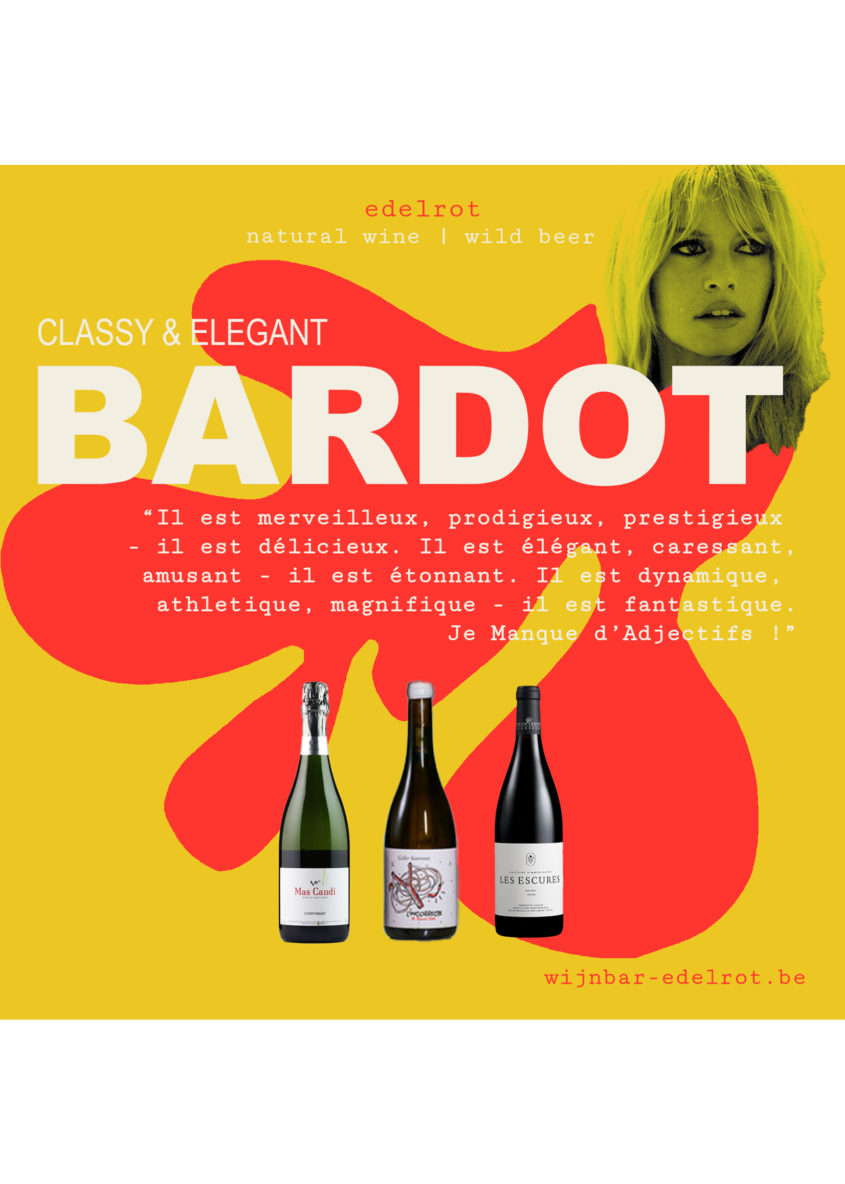 edelrot natural wine selections BARDOT - wijnpakket