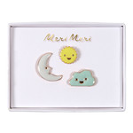 Meri Meri • emaille pins sun, moon & clouds