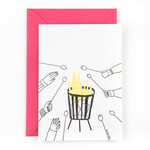 Studio Flash • kaart 'marshmallow fire'