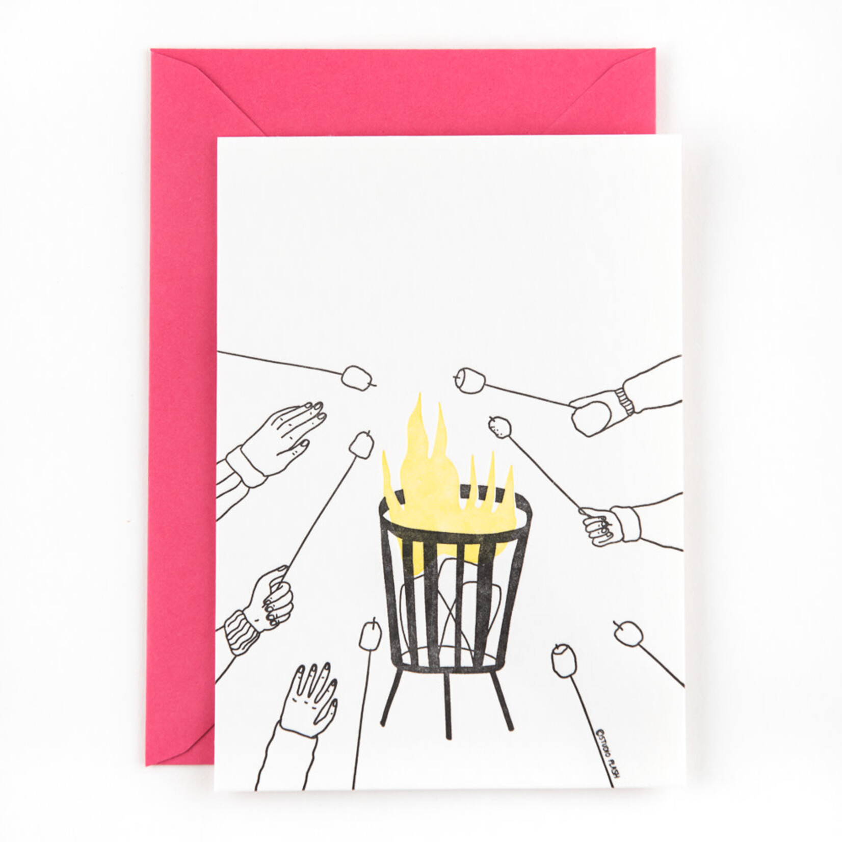 Studio Flash • kaart 'marshmallow fire'