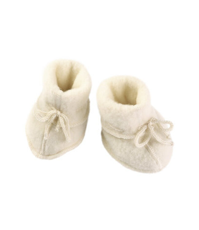 Wolfleece baby slofjes, naturel