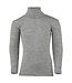 Wol/zijde col shirt grijs-melange, Engel Natur