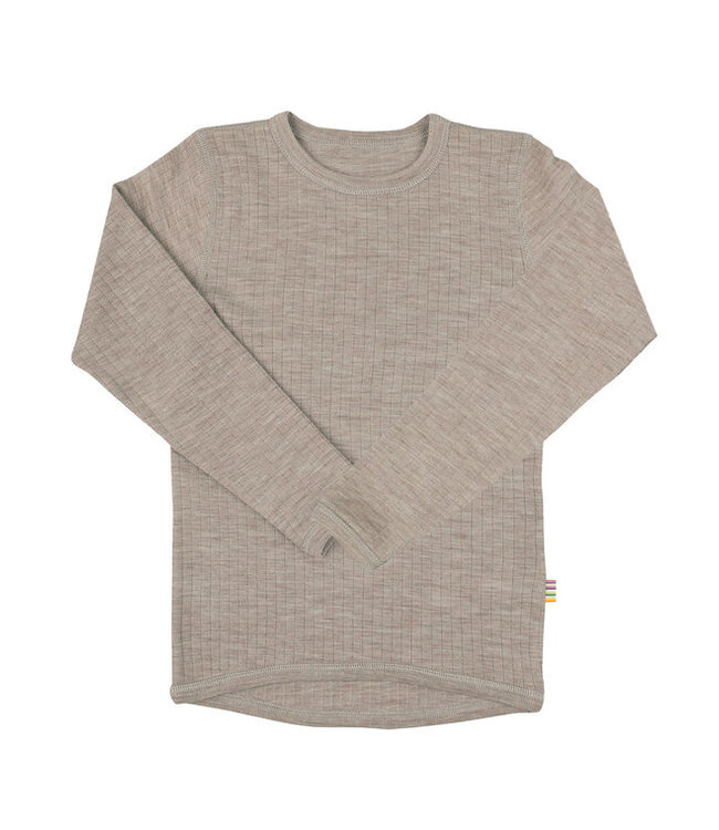 kinder longsleeve van wol - sesame (maat 116-122)