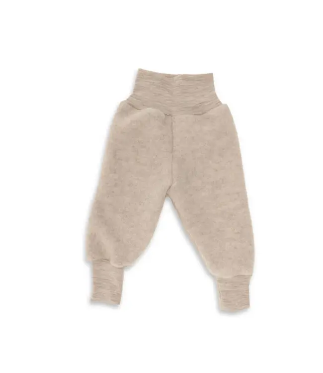 Wolfleece baby broek zand-melange