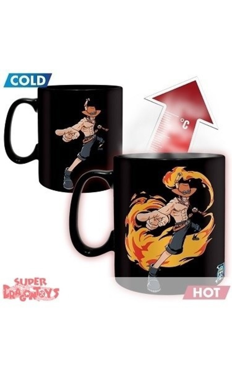 ABYSTYLE ONE PIECE - MUG MAGIQUE THERMO REACTIF "LUFFY & ACE POWERS"