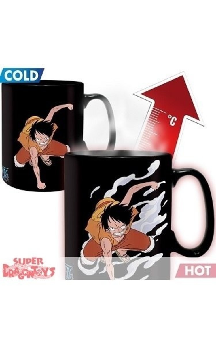 ABYSTYLE ONE PIECE - MUG MAGIQUE THERMO REACTIF "LUFFY & ACE POWERS"