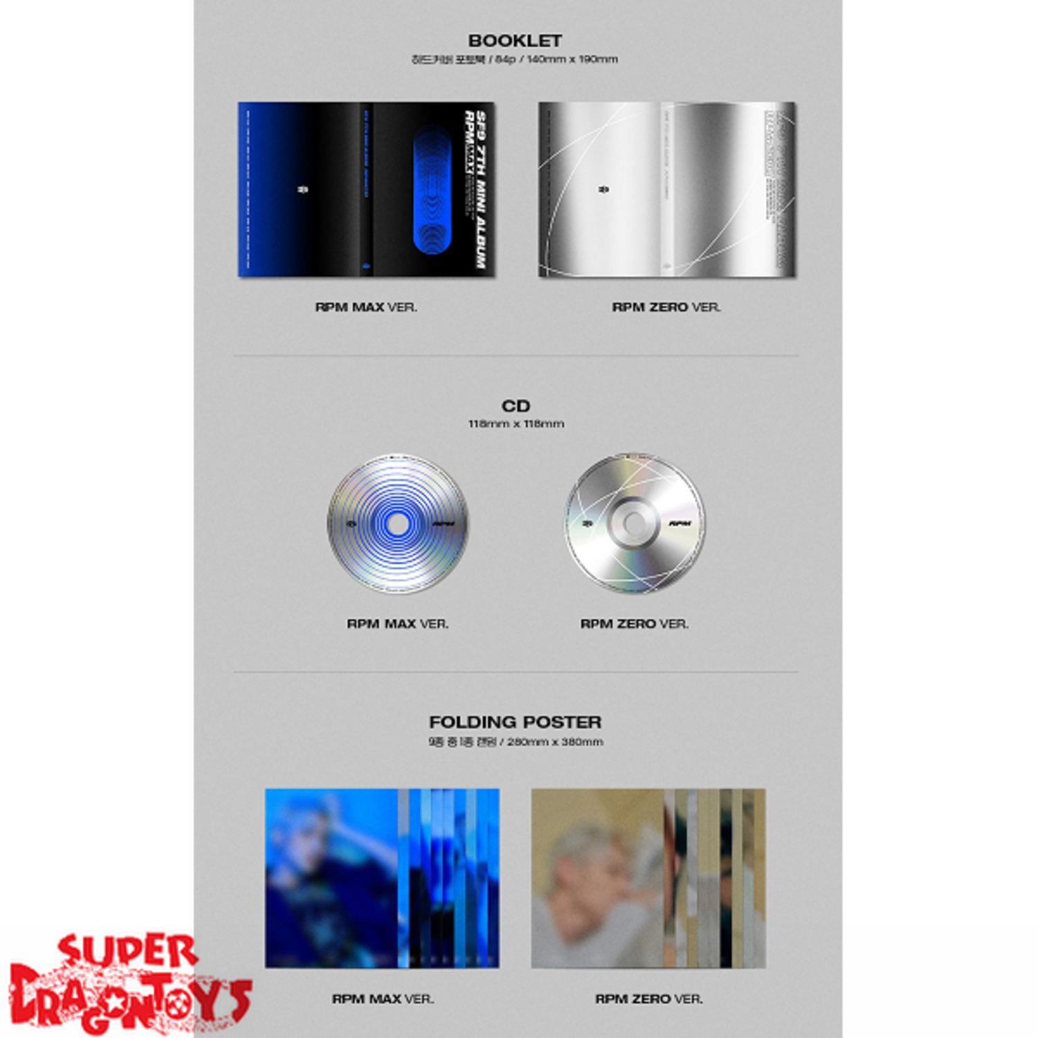 SF9 - RPM - 7TH MINI ALBUM - SUPER DRAGON TOYS