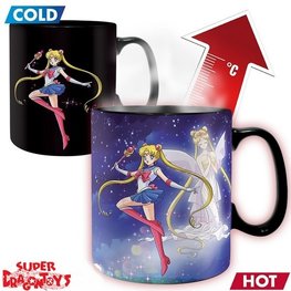 ABYSTYLE SAILOR MOON - MUG MAGIQUE THERMO REACTIF "SAILOR & CHIBI"
