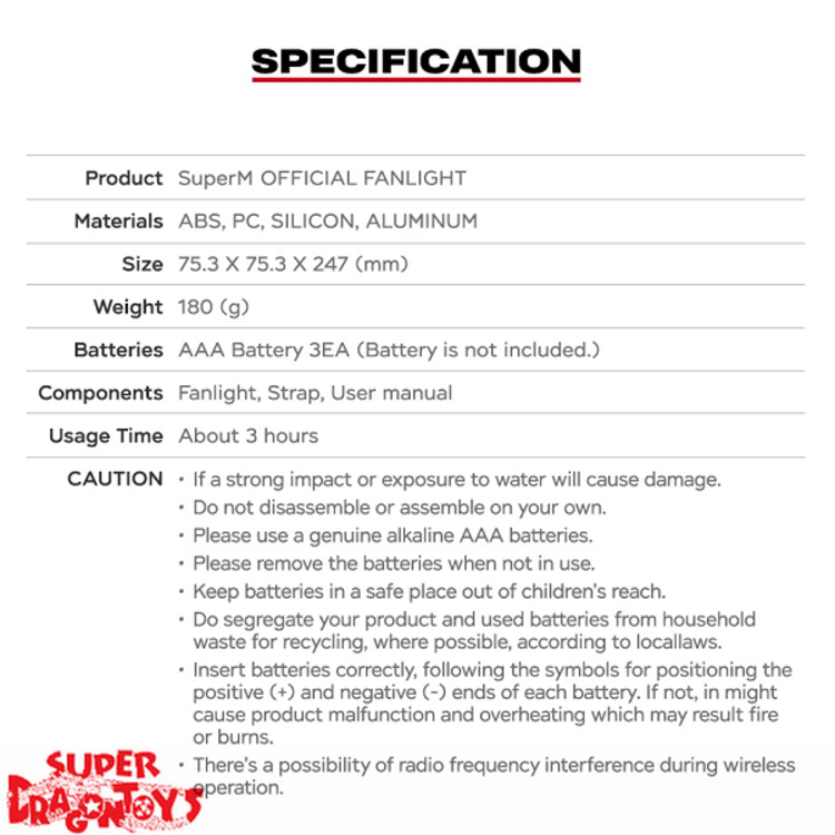 SUPER M - OFFICIAL FANLIGHT