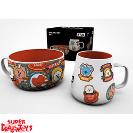 BT21 - BREAKFAST SET "BT21" [MUG + BOL] - BT21 COLLECTION