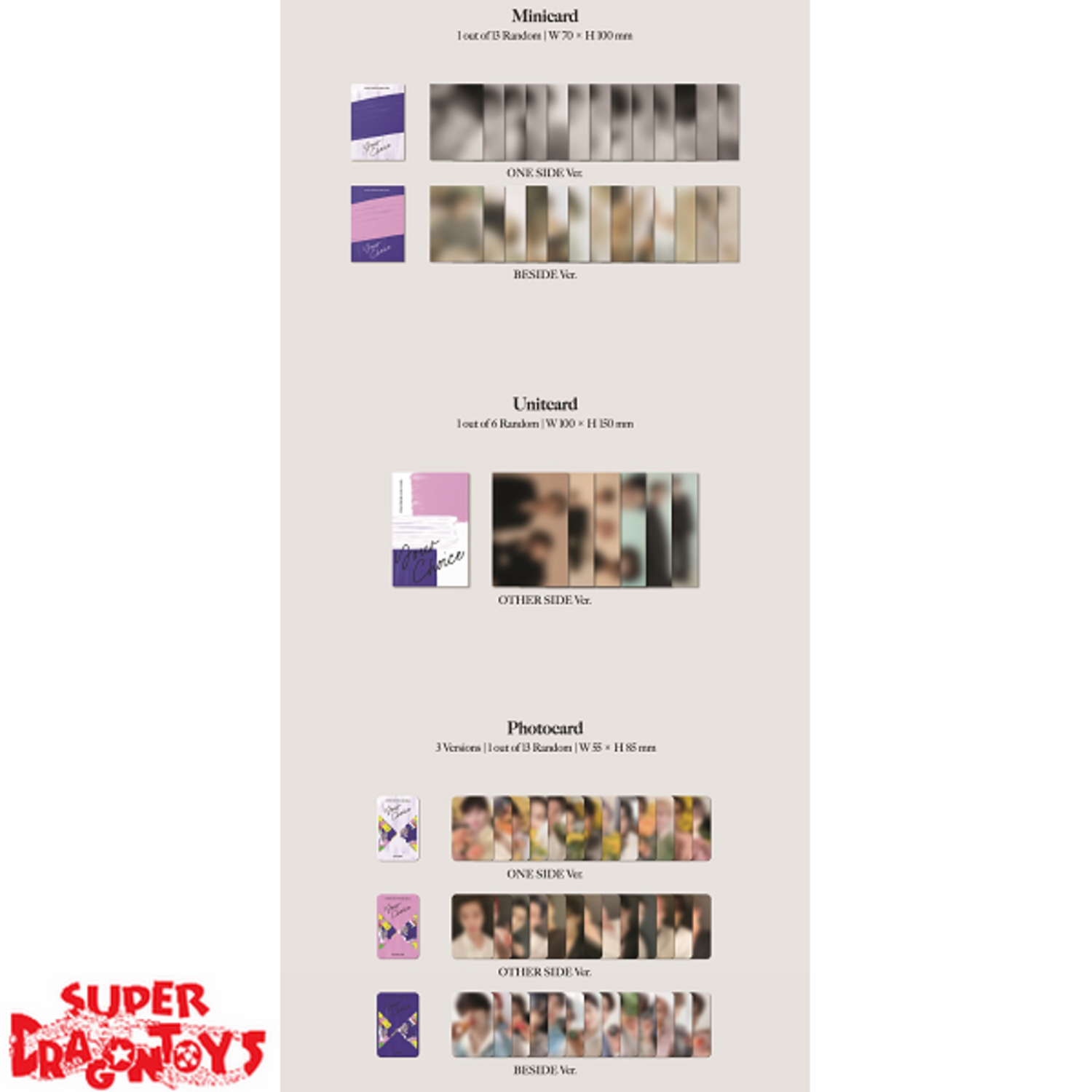 SEVENTEEN (세븐틴) - YOUR CHOICE - 8TH MINI ALBUM - SUPER DRAGON TOYS