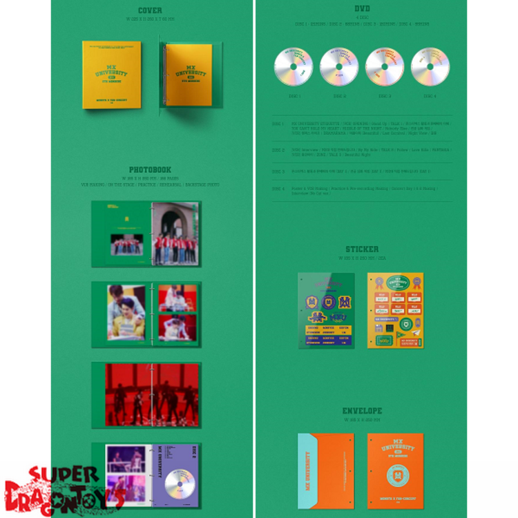 MONSTA X (몬스타엑스) - 2021 FAN CONCERT [MX UNIVERSITY] 5TH MONBEBE - [4DVD] PACKAGE