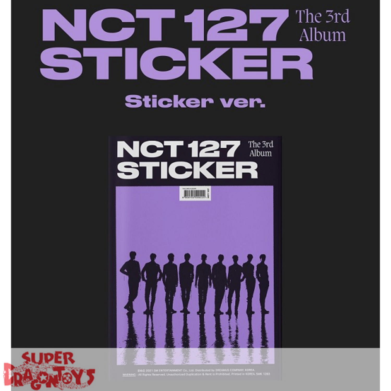 NCT127 STICKERS [PHOTOBOOK VERSION] 3RD ALBUM SUPERDRAGONTOYS