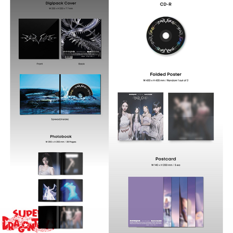 AESPA (에스파) - SAVAGE - [SYNK DIVE / DIGIPACK VERSION] - 1ST MINI ALBUM