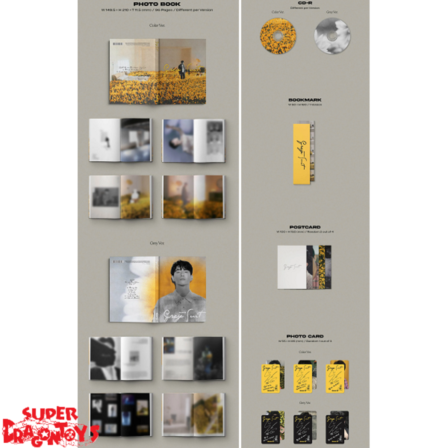 EXO SUHO - Tuta grigia [Digipack ver.] 2° mini album+set extra di fotocarde/k-pop Sealed SM (+ 1 poster piegato