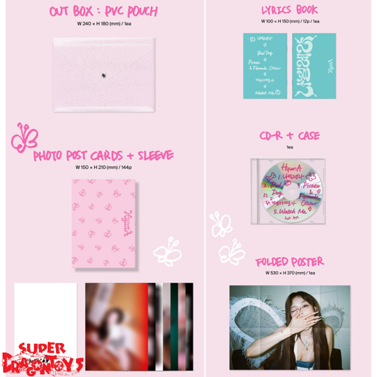 HYUNA (현아) - NABILLERA - 8TH MINI ALBUM + [ON PACK FOLDED POSTER]