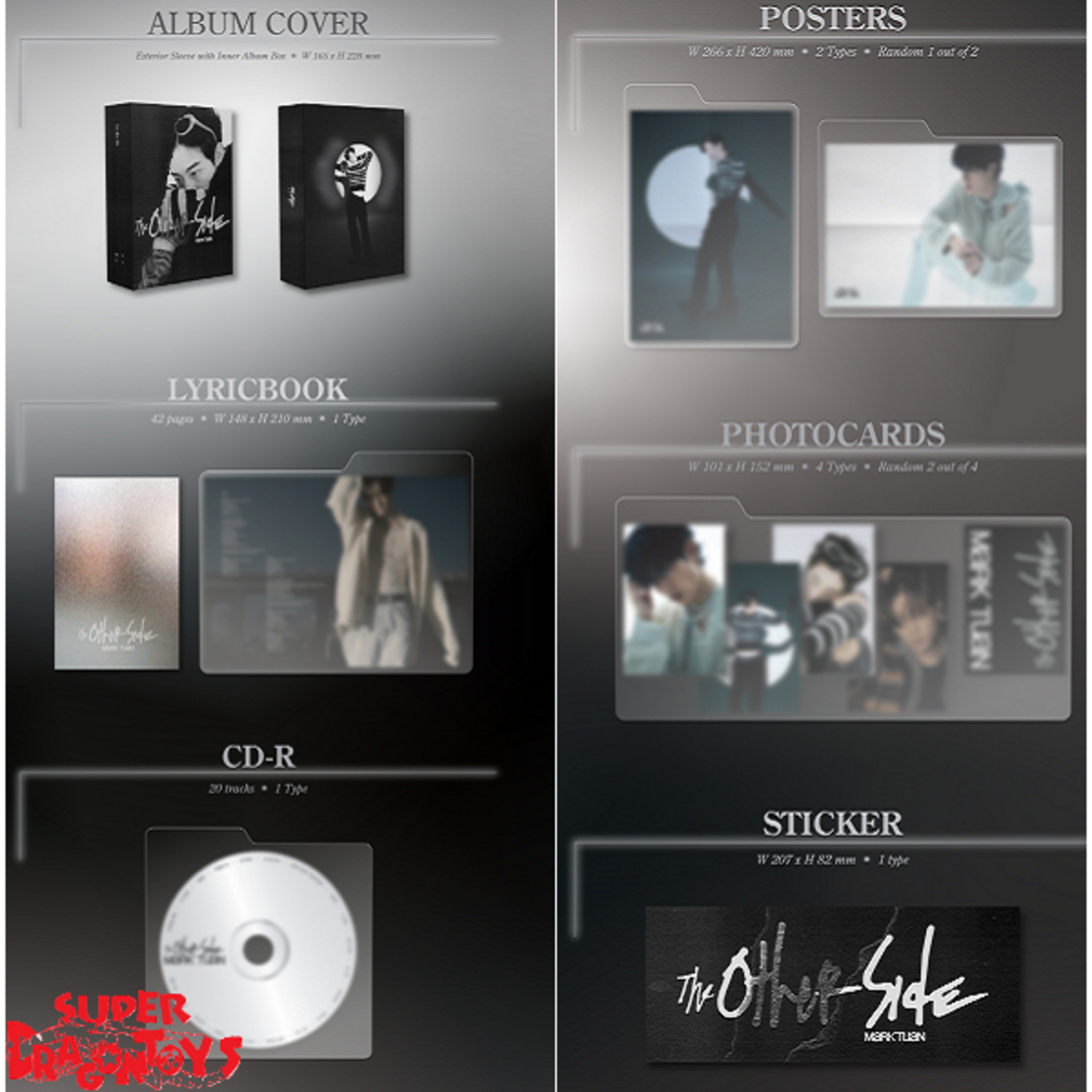 MARK TUAN (마크) [GOT7] - THE OTHER SIDE - DEBUT SOLO ALBUM + [ON