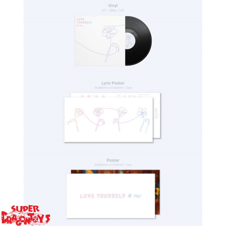BTS (방탄소년단) - LOVE YOURSELF "HER" - LP VINYL ALBUM + [ON-PACK FOLDED POSTER]