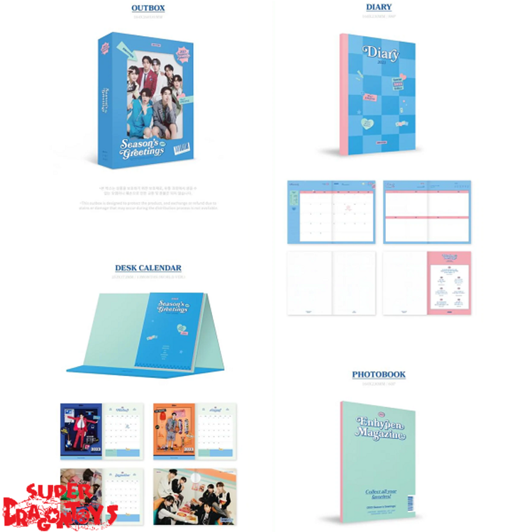 ENHYPEN (엔하이픈) - 2023 SEASON'S GREETINGS - [DESK CALENDAR + DIGITAL CODE CARD] PACKAGE + WEVERSE GIFT