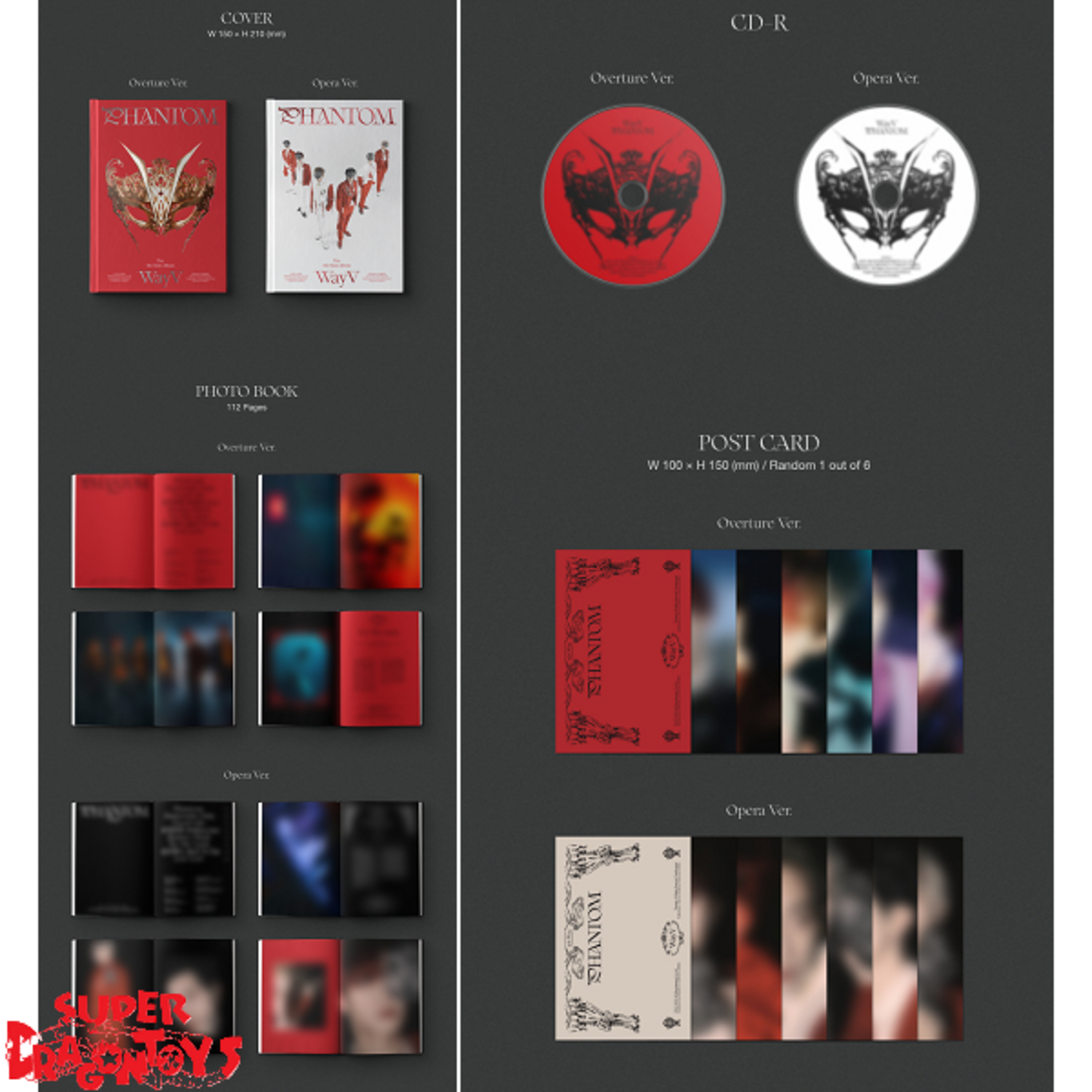 WAYV (웨이션브이) - PHANTOM - 4TH MINI ALBUM - SUPERDRAGONTOYS
