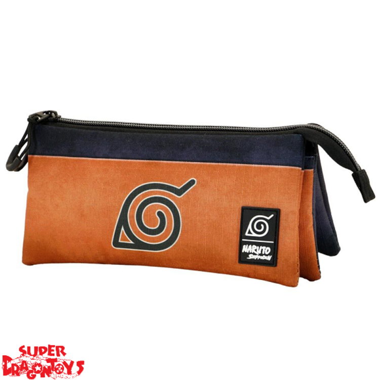 NARUTO SHIPPUDEN - TRIPLE PENCIL CASE "KONOHA SYMBOL"