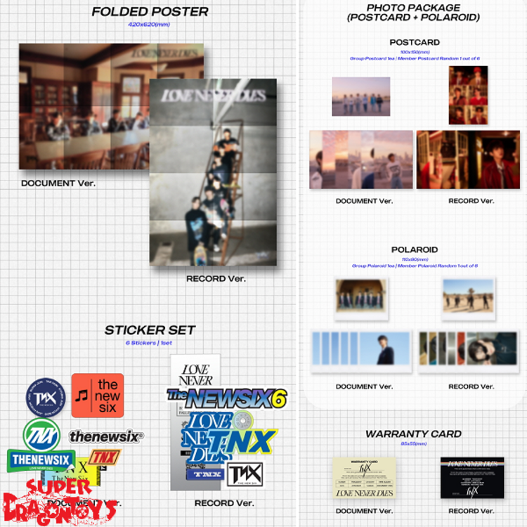 TNX (티엔엑스) - LOVE NEVER DIES - 2ND MINI ALBUM + [ON-PACK FOLDED POSTER]