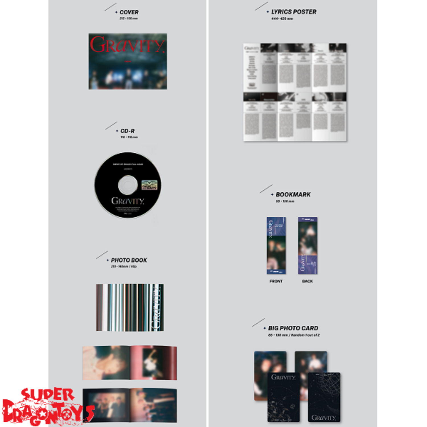 ONEWE (원위) GRAVITY 1ST ENGLISH FULL ALBUM SUPERDRAGONTOYS