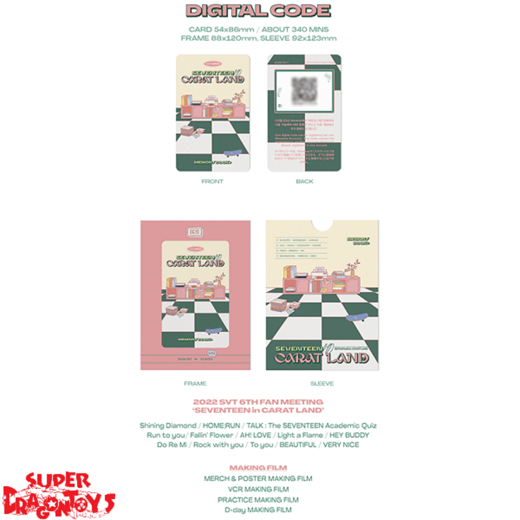SEVENTEEN (세븐틴) - CARAT LAND MEMORY BOOK+ [2022 SVT 6TH FAN MEETING] - [DIGITAL CODE] PACKAGE