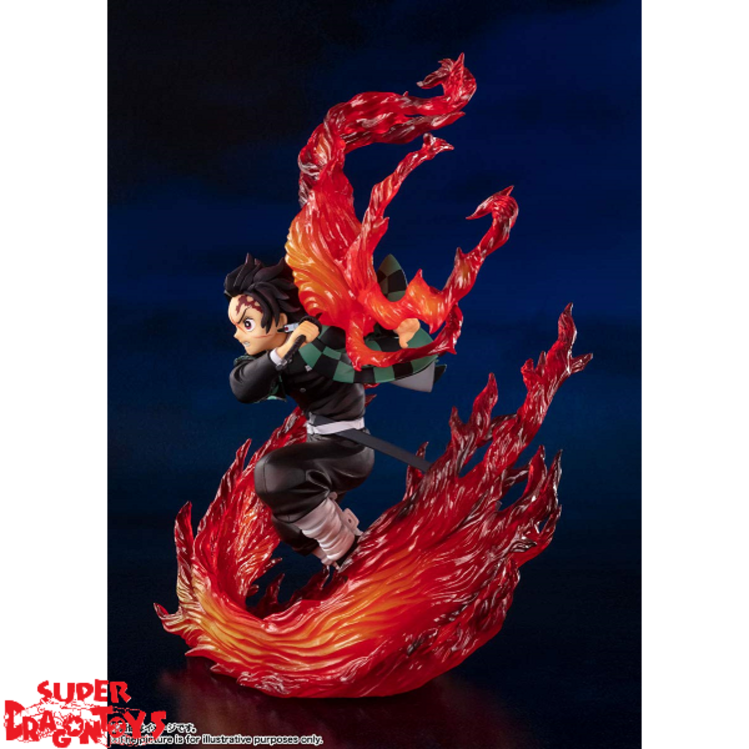 Statue De Collection Kamado Tanjiro – 17 Cm – Base Acrylique Rouge – Figurine Animée – Décoration De Bureau – Cadeau Pour Fan