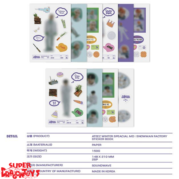 ATEEZ (에이티즈) - [SNOWMAN FACTORY] STICKER BOOK - "WINTER SPECIAL" OFFICIAL MD