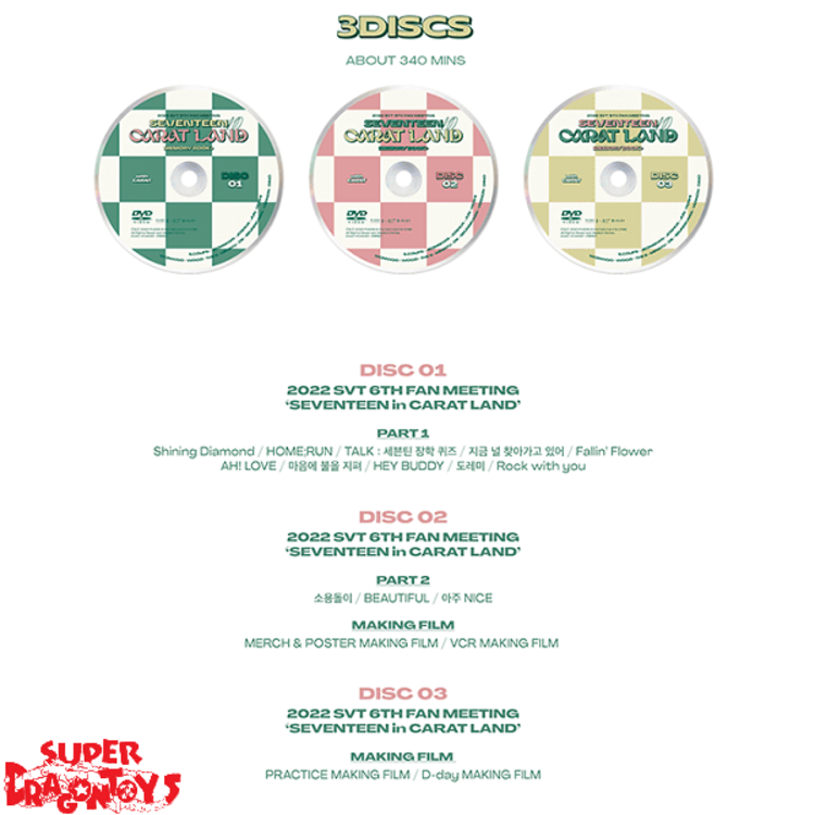 SEVENTEEN (세븐틴) - CARAT LAND MEMORY BOOK+ [2022 SVT 6TH FAN MEETING] - [3DVD] PACKAGE