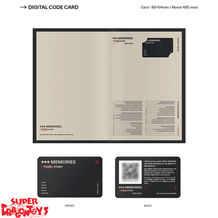 TXT (투모로우바이투게더) - TXT MEMORIES : THIRD STORY - [DIGITAL CODE + PHOTOBOOK] PACKAGE + WEVERSE GIFT