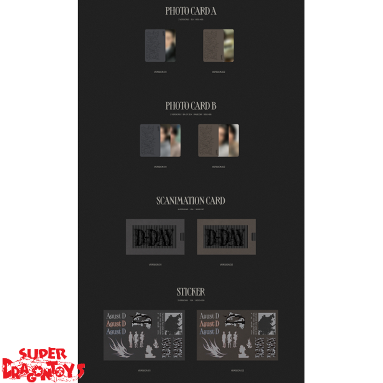 AGUST D (SUGA) [BTS] - D-DAY - 1ST SOLO ALBUM + [ON-PACK FOLDED POSTER]
